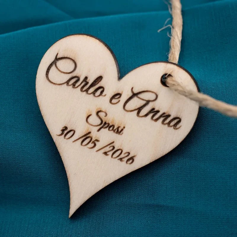 Cuore in Legno per Bomboniera