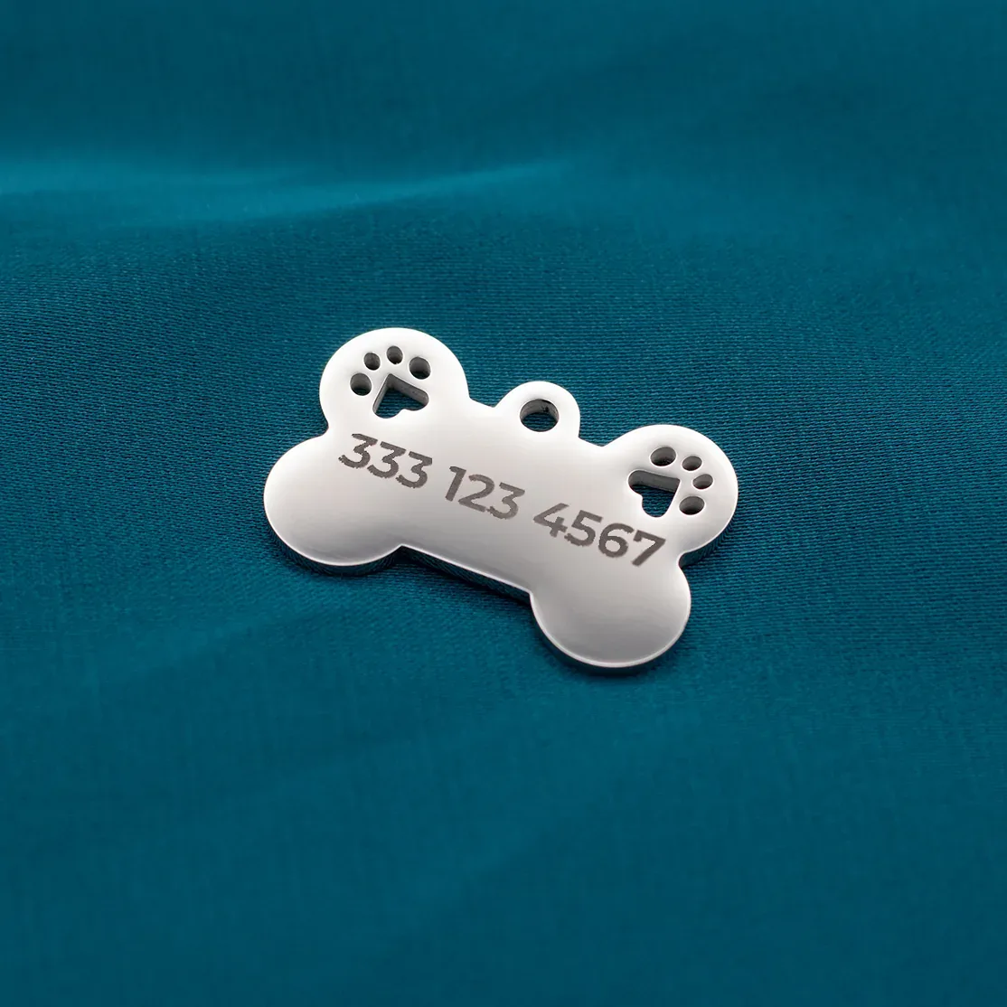 Medaglietta piccola per cane in acciaio inox