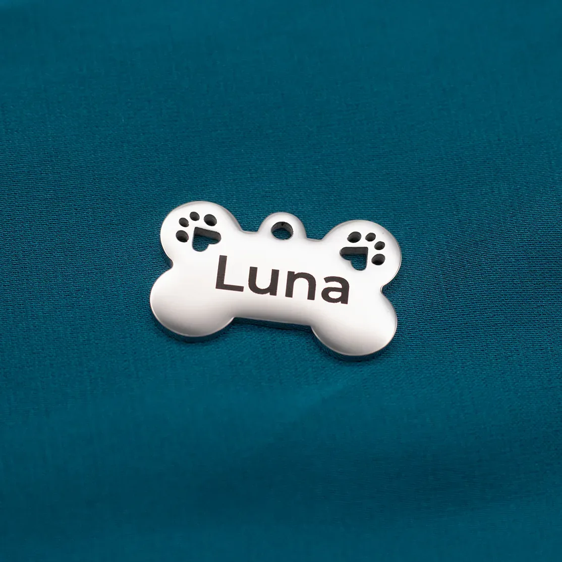 Medaglietta piccola per cane in acciaio inox